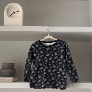Jamie Kay Children's Long Sleeve Floral Tee - Navy